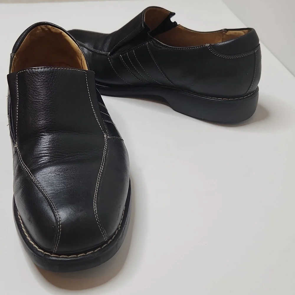 Sandro Mascoloni Vinyard Men's Black Leather Slip-On Loafer Shoes Size 9D